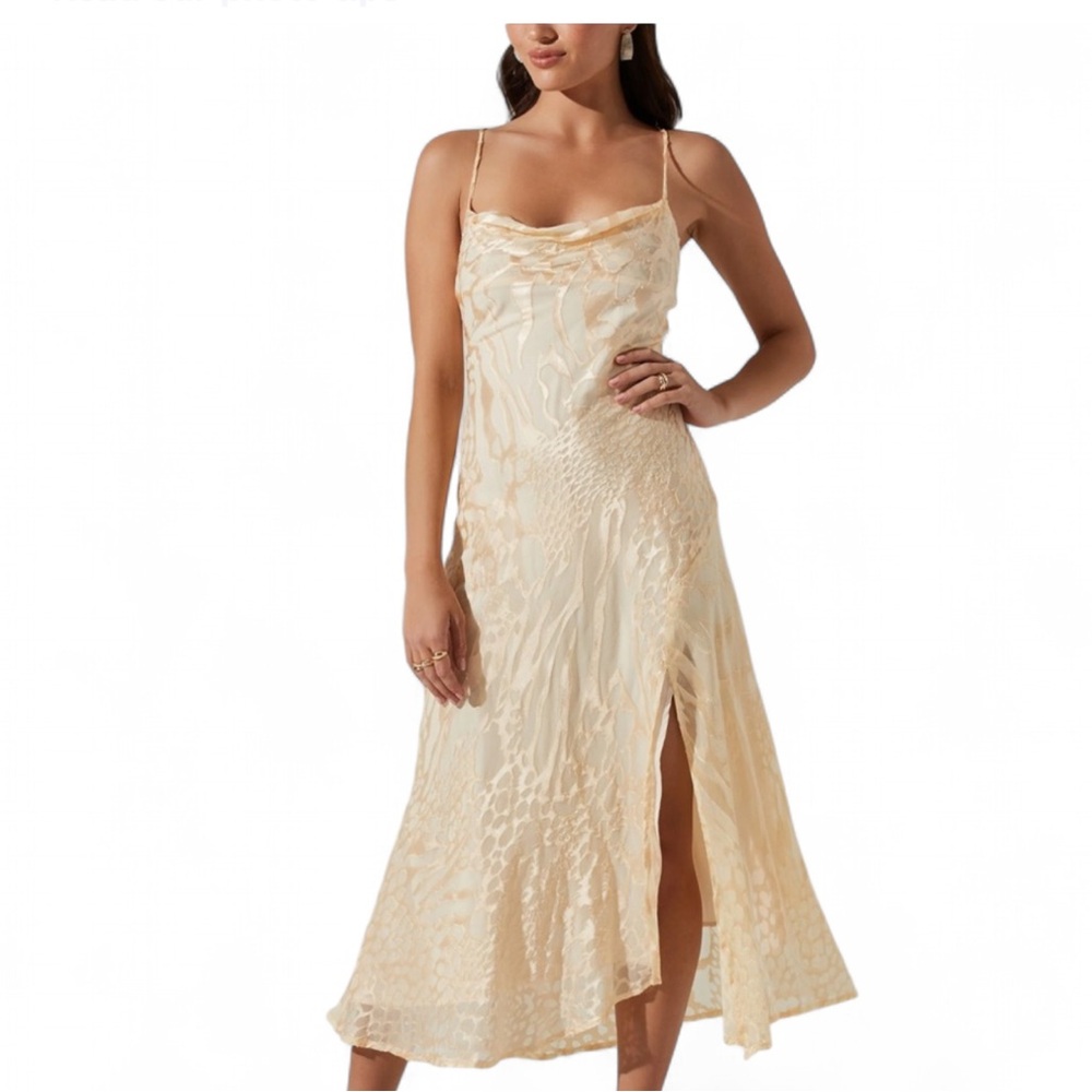 ASTR the Label Gaia Dress in Cream Burnout Floral - Size XS - Picture 14 of 15